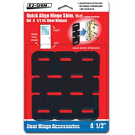 Ez Shim Incorporated Ez Shim Incorporated HS450BP 4.5 Hinge Shim Sheet Of 3; Black 3442274